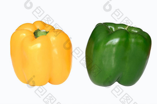 Gelbe und gruene辣椒（辣椒）|黄色和绿色辣椒果实（辣椒）