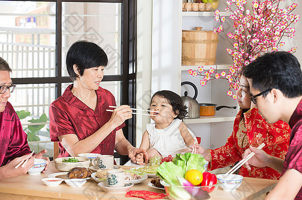 中国人一年团聚晚餐部分中国人文化收集夏娃