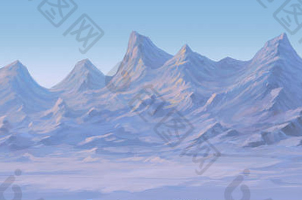 岩山背景画用于插图