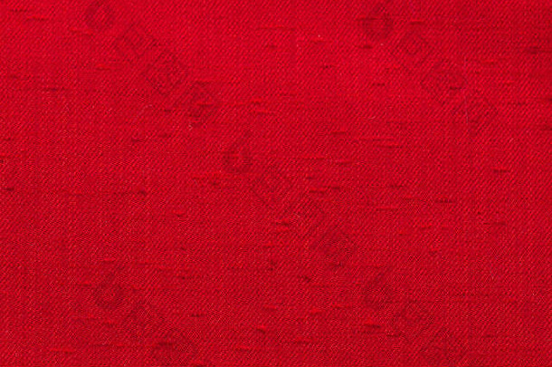 红色的质朴帆布织物纹理。