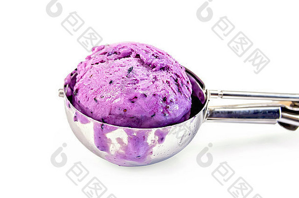 冰奶油<strong>蓝莓</strong>勺子