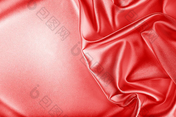 红色丝绸织物织物，用于窗帘抽象背景