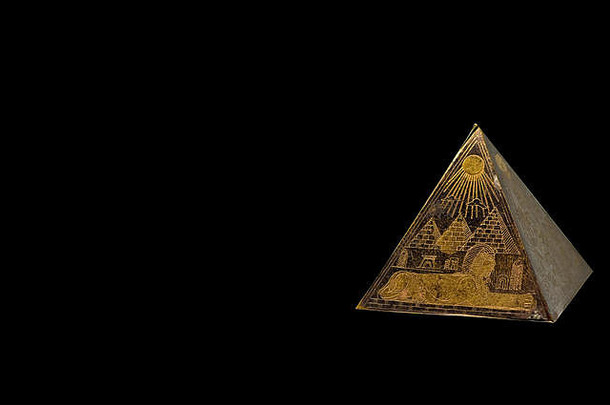 小雕像埃及金字塔复制空间背景