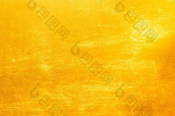 闪亮的黄色的叶黄金箔纹理背景