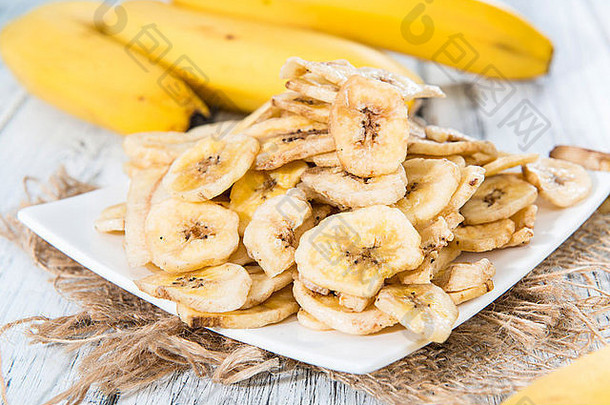 健康的食物新鲜的使香蕉芯片
