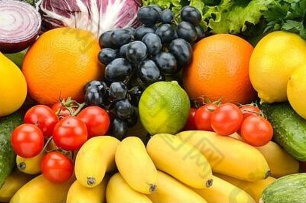 健康的水果蔬菜自然健康的食物