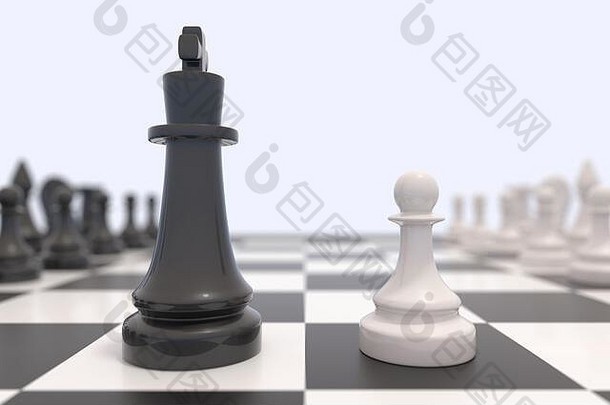 国际象棋块棋盘插图