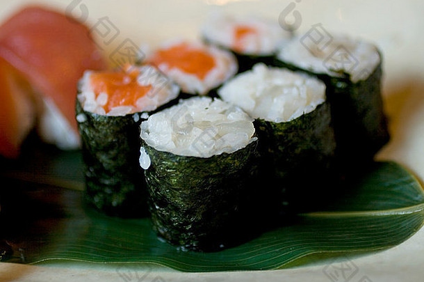照片寿司美味的日本食物