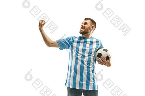 <strong>阿根廷足球</strong>风扇庆祝白色背景
