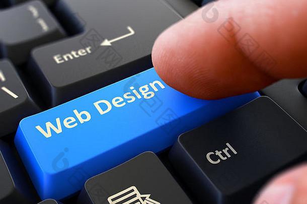 黑色键盘上的按键网页设计。