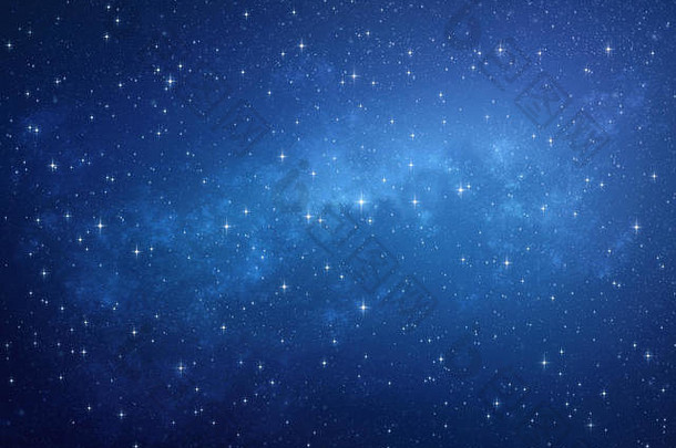 深空充满了高分辨率的星团。夜空中闪烁的星星。