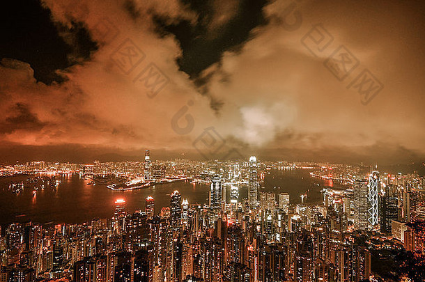 中国香港岛维多利亚峰公园