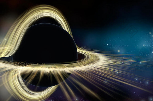 深空中的黑洞恒星，物理上精确的3D图解
