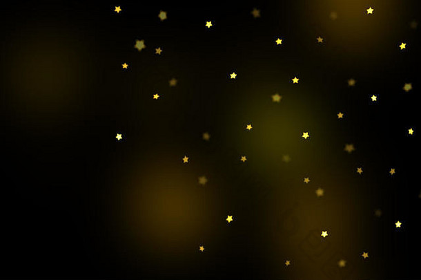 黄金星星散景背景闪亮的散景星星照片覆盖
