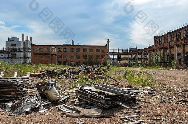被遗弃的化学植物苏联联盟ufa被遗弃的工厂ufa俄罗斯<strong>工业</strong>视图植物俄罗斯
