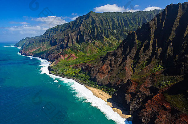 美国夏威夷考艾岛纳巴利海岸
