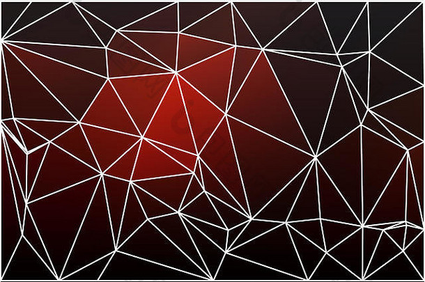 红色的棕色（的）黑色的摘要低聚几何背景白色三角形网