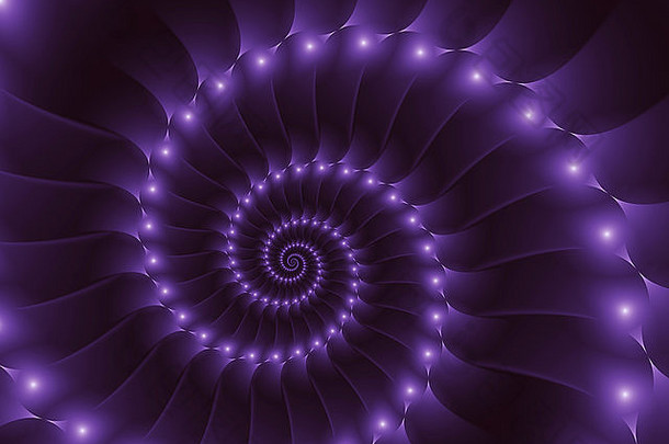 摘要紫色的螺旋分形背景