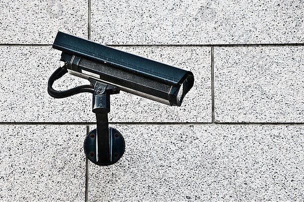 现代安全相机墙建筑街城市