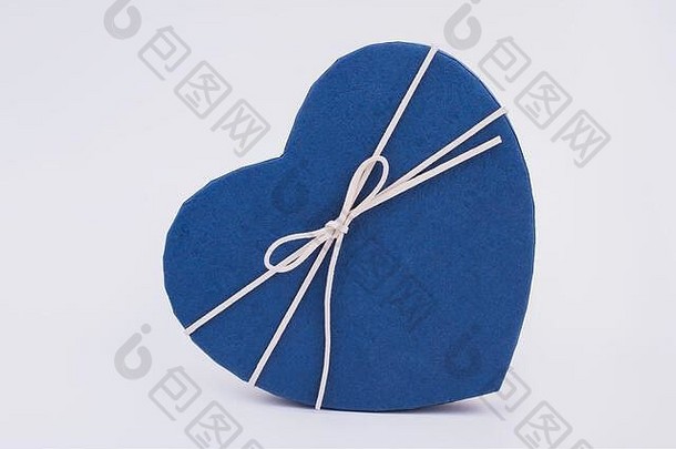 蓝色的礼物盒子弓