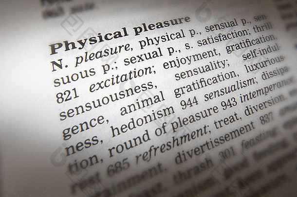 同义词典同义词典页面显示定义词物理快乐