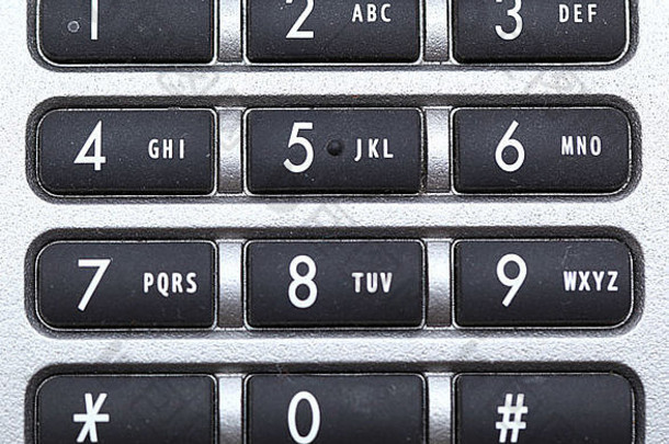 灰色的电话键盘