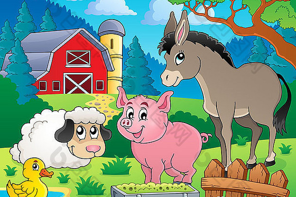 农场动物主题图片6-图片插图。