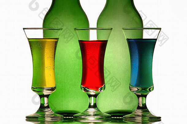 彩色玻璃静物研究饮料