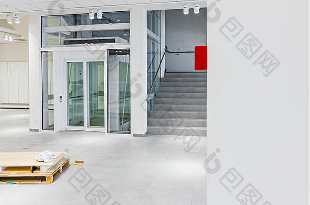 视图楼梯玻璃电梯现代业务中心