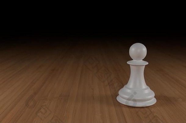 木头上白色棋子的特写镜头，背景为黑色。
