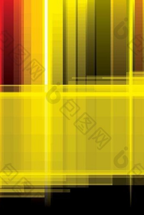 条纹抽象背景。用黄色、红色和黑色多洛尔