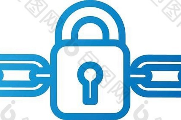锁密码受保护的链数字概念