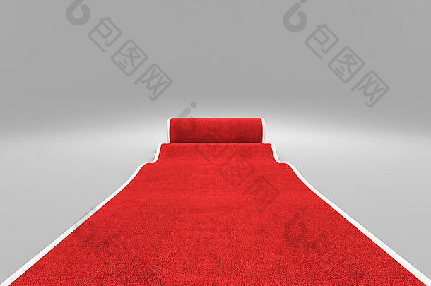 图像经典红色的地毯
