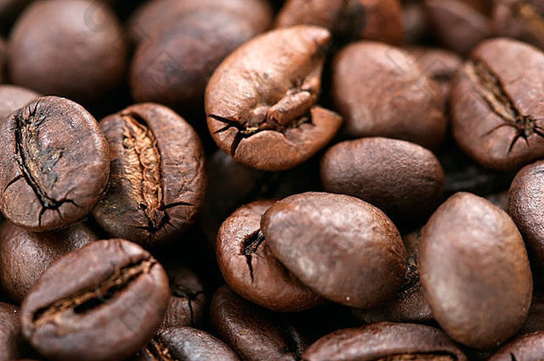 咖啡粒宏观图像