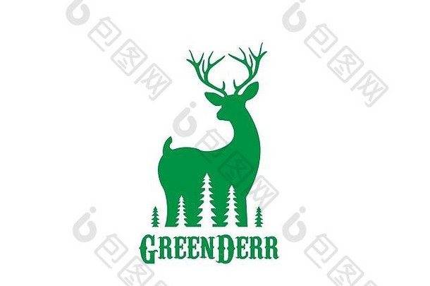 绿色鹿标志