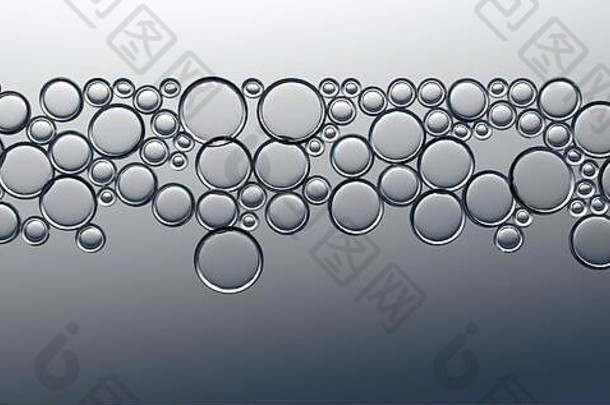 概念集合透明的液体分子收集下面表面层微背景渲染
