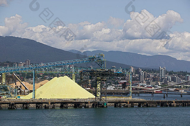 不列颠哥伦比亚省温哥华港运输用起重机和材料