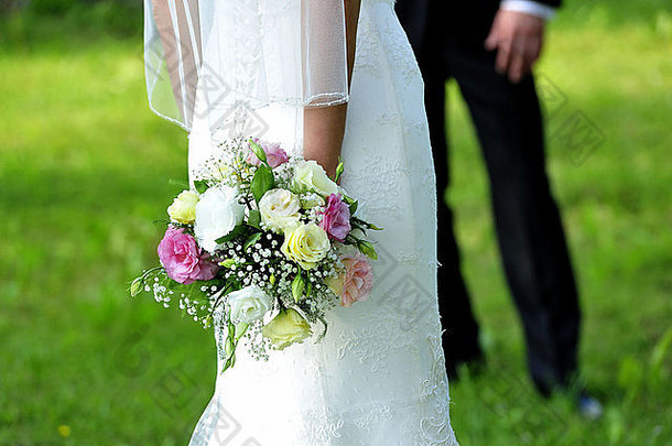 新娘，新娘，花束，鲜花，<strong>婚礼</strong>