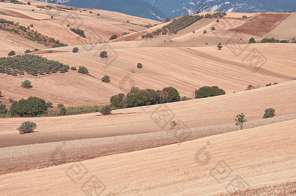 农业景观，阿布鲁佐山，意大利