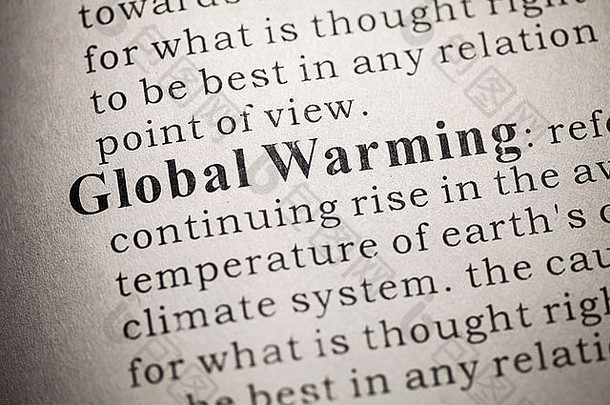 假的字典字典定义全球气候变暖