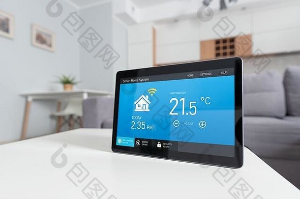 聪明的首页系统设备现代生活房间温度能源效率安全控制