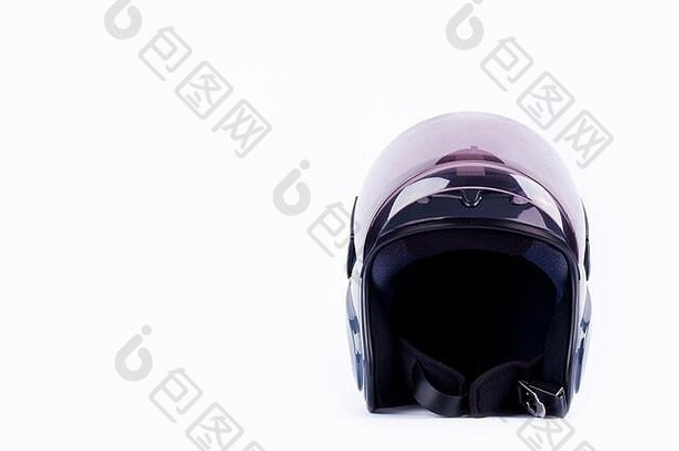 摩托车头盔白色背景头盔安全对象孤立的