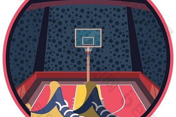 篮球运动装备孤立图标