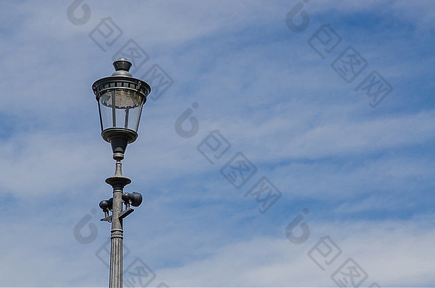 街灯，在天空，意大利
