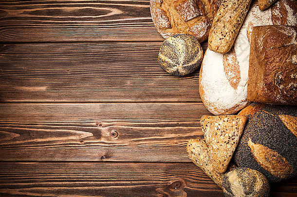 面包分类木表面