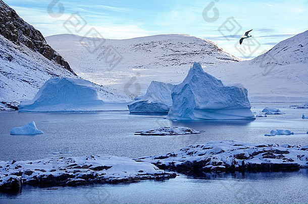 冰山接地快点入口比森德东部格陵兰岛