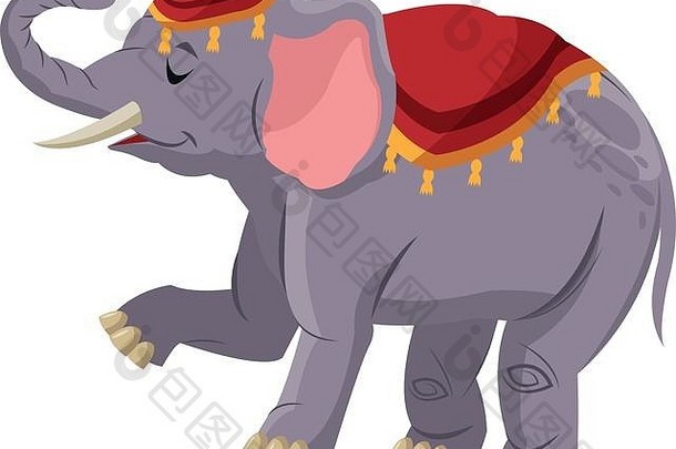 孤立的马戏团大象设计