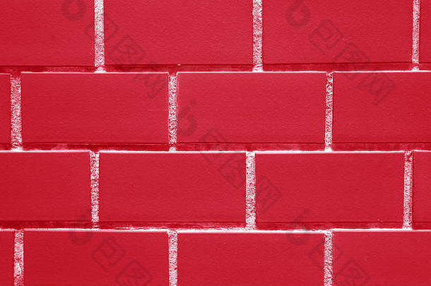 砖墙草莓红色的颜色关闭背景纹理模式