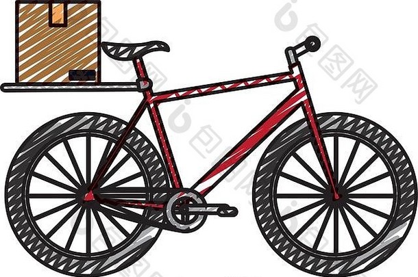 涂鸦自行车运输车辆盒子包