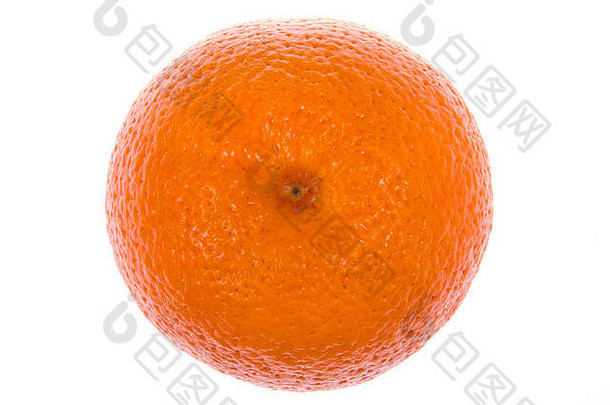 白色背景上的橙色。剪辑路径内。